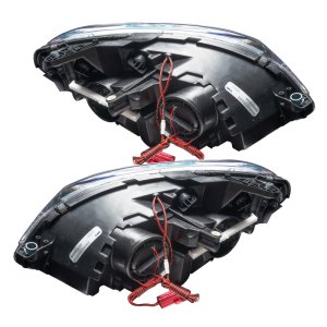 Mercedes-Benz C-Class Headlight Assemblies - ORACLE Lighting - Pre-Assembled with ORACLE Halos - Chrome - `08-`11